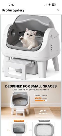 Automatic Cat Litter Box with Wide Open-Top & Easy-Access Step for Cats 3–17 lb, Self Cleaning Cat Litter Box with 8L Waste Bin, Beginner-Friendly Des