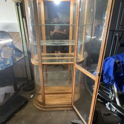 Large Curved Glass Cabinet