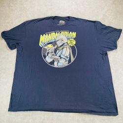 Star Wars The Mandalorian Grogu T-Shirt Mens 3XL Navy Blue Graphic Tee