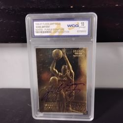 1996 -97 Kobe Bryant Purple Signed 23 k Gold card grated 10