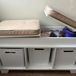 Shoe Storage Bench With Baskets