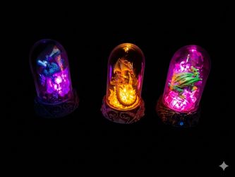 Luminous Dragon Guardian Cloche Trio