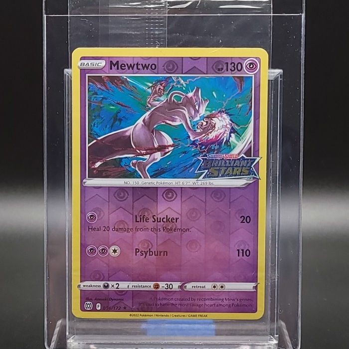 mewtwo pokemon card brilliant stars Pokmon TCG Mewtwo 056/172 Cosmos Holo Rare Promo Mew V Box NM Brilliant  Stars