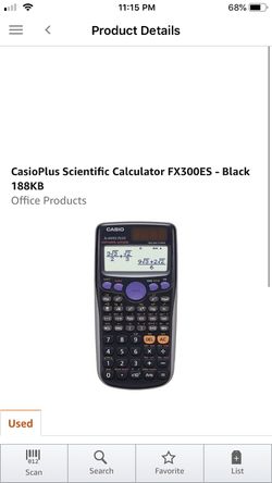 CasioPlus Scientific Calculator FX300ES - Black 188KB Office Products {url removed} calltxt3218379974