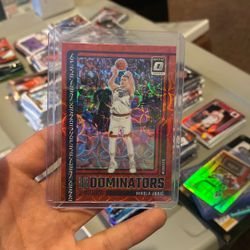 Nikola Jokic 2023-24 Donruss Optic No. 4 Red Scope Prizm Elite Dominators Nuggets