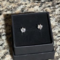 0.5CT Moissanite Earrings In Sterling Silver