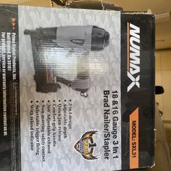 Numax SXL31 Pneumatic 3-in-1 16-Gauge and 18-Gauge 2-1/2" Nailer/Stapler