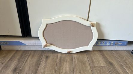 Beach theme wooden fabric pin board