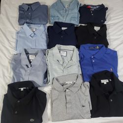 12 Mens Brand Name Shirts. Size 2XL