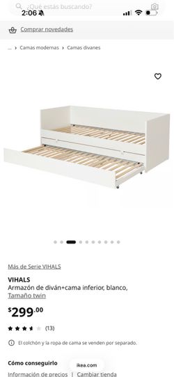 IKEA VIHALS Twin Bed Frame – NEW BARELY USED (with mattress see below)