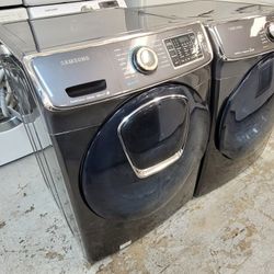 Samsung AddWash Front Loading Washer And Stackable Gas Dryer Set 