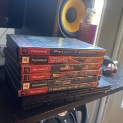 Ps2 Slim With Games & Controllers