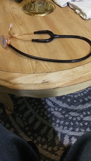 Photo MDF instruments glossy black and rose gold edition stethoscope