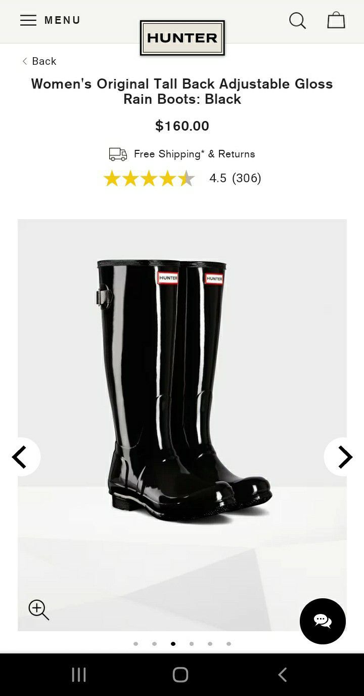 HUNTER Womens Rain Boots size 8