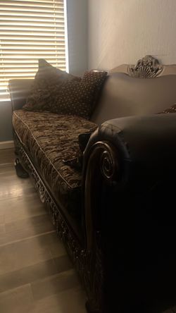 Couch with pillows