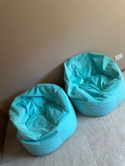 Blue kids bean bags x2