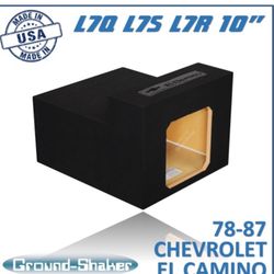 Black 10" Single Sealed Solobaric Sub Box, Fits 78-87 Chevy El Camino