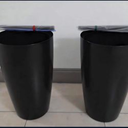 PAIR of 22" Black Resin Self Watering Planters (2 for $60) @ Lasting Creations