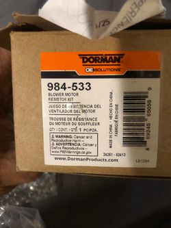 Dorman 984-533 Blower Motor Resistor Kit