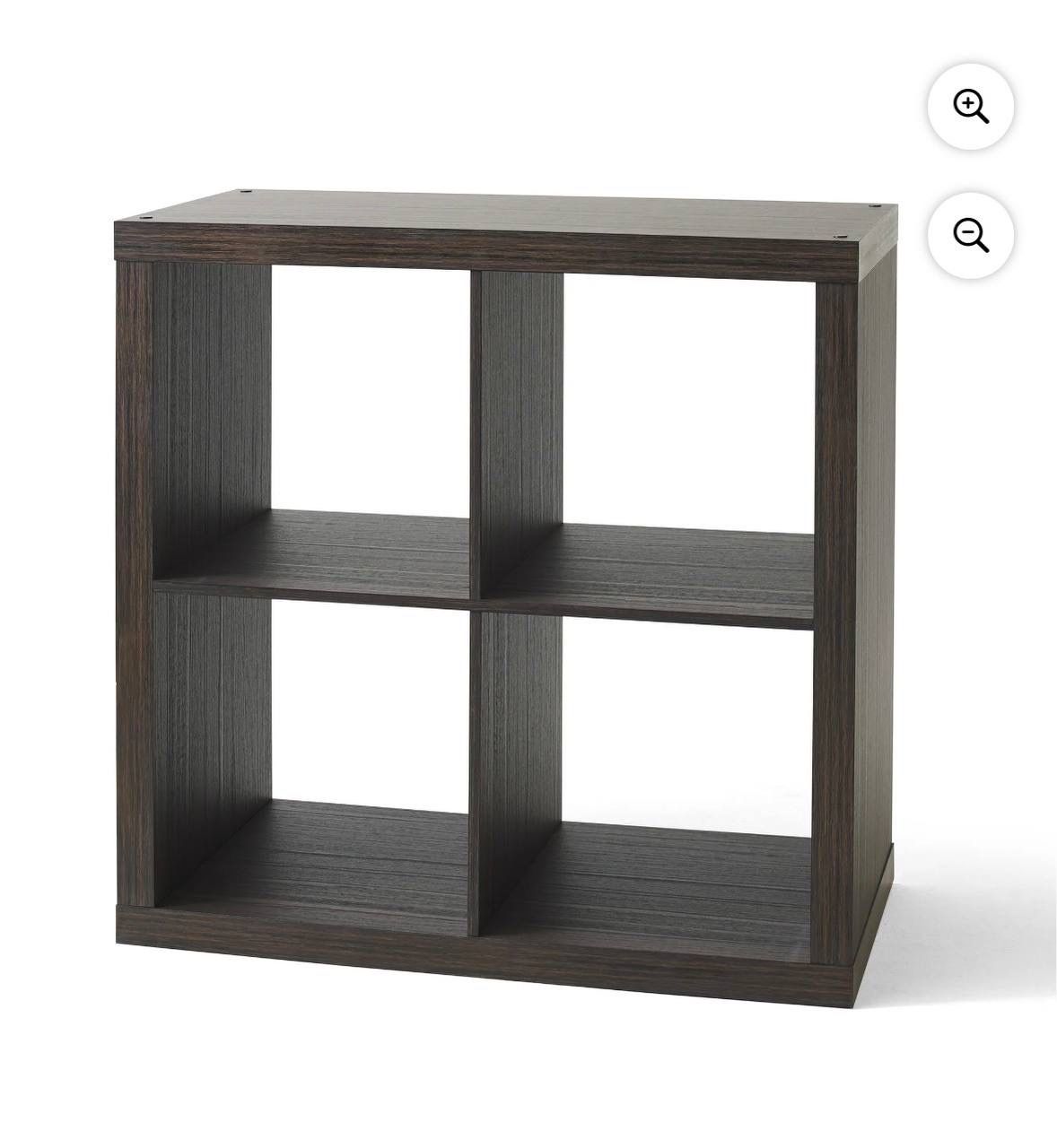 Better Homes & Gardens 4 Cube Storage Organizer, Tobacco Oak