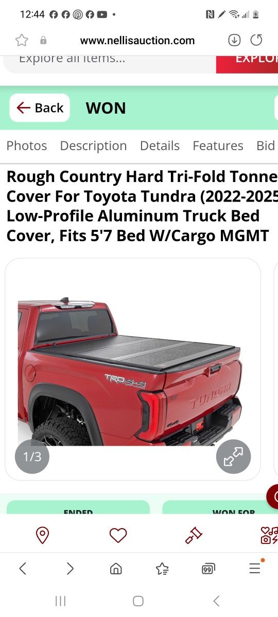 Hard bedcover for toyota tundra
