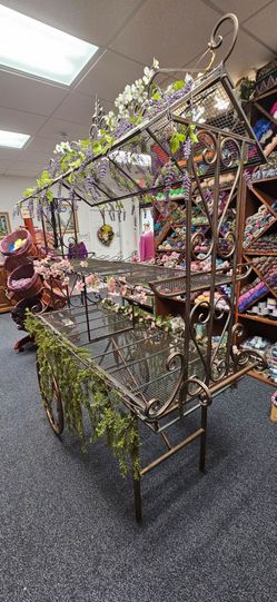 Wrought Iron Garden Display Cart
Made in USA