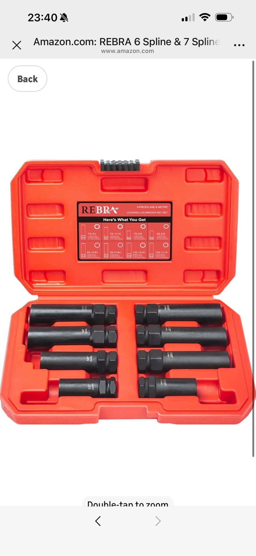 Brand New   REBRA 6 Spline & 7 Spline Lug Nut Socket Set, Spline Lug Nut Lock Key, Locking Wheel Lug Nut Removal Tool for Easy Installation and Remova