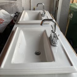 2 For 1 Gerber Bathroom Sink With Faucet 