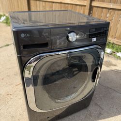 LG - 5.2 Cu. Ft. High-Efficiency Stackable Smart Front Load Washer with Steam and TurboWash - Black Steel