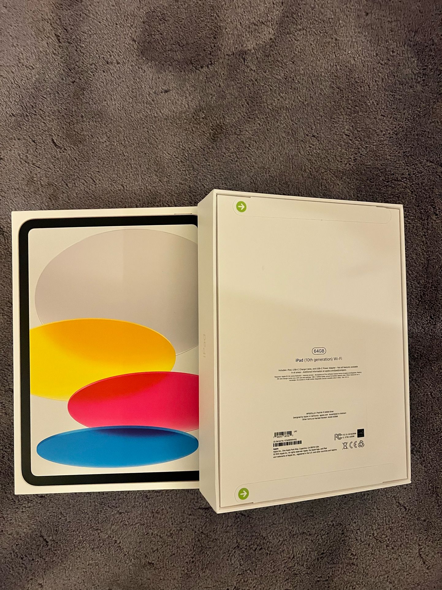 Apple iPad 10.9-inch Wi-Fi (2022, 10th generation) Silver 64GB NEW