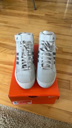Adidas HVC 2 Wrestling Shoes MMA Combat Boxing Gray Gum Mens
