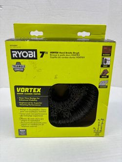 RYOBI 7 in. VORTEX Hard Bristle Brush