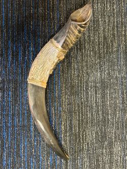 Shofar Kudu Horn with stainless silver