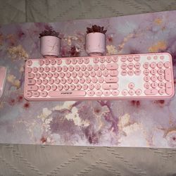 Wireless keyboard and mouse set. 