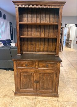 Farm house wood Rustic style hutch