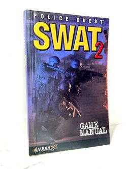 Police Quest SWAT 2 Game Manual PC Sierra 1998 Vintage Replacement Manual Only
