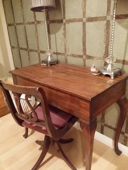 Antique desk and chair