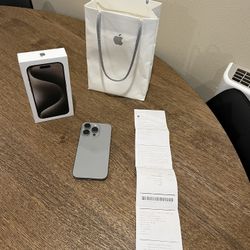 iPhone 15 Pro 512 GB - Natural Titanium - Mint Condition with Box & Receipt