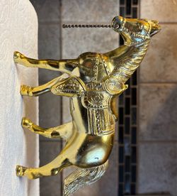 Vintage Carnival / Fair Gold Horse Figure