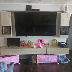 6 Piece Entertainment Center With Storage