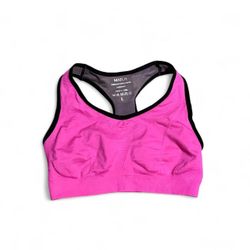 Pink Sports Bra Black Trim Women's Size L MATCH