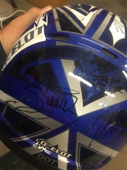 Autographed helmet