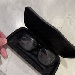 Balenciaga Clear Lens Black Square Glasses