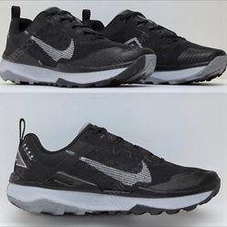 Nike React Wildhorse 8 Trail Hiking Shoes Black Grey New Mens Size 11