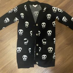 Women’s Size Small Skull Cardigan 