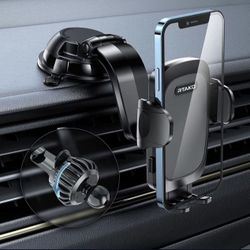 RTAKO Phone Holder for Car, Universal Car Phone Holder Mount for Dash Windshield Air Vent and Desktop Strong Suction 4in1 Cell Phone Car Holder Fit wi