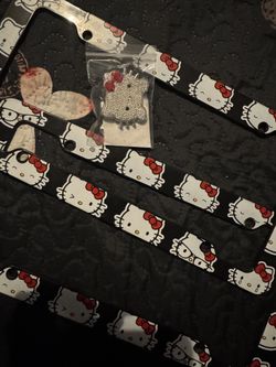 Hello Kitty License Plate Frame & Push Start Cover