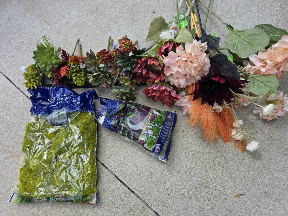 Silk Flowers & Succulents