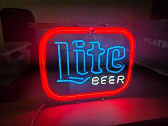 Vintage neon lite beer sign