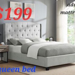 QUEEN SIZE BED FRAME SPECIALS ADD MATTRESS $ 149 FINANCING AVAILABLE IS EASY TO QUALIFY WITH NO MONEY DOWN CREDITO FACIL